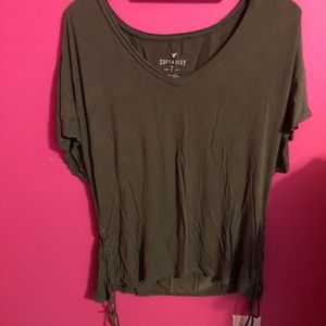 Green tee shirt from American Eagle